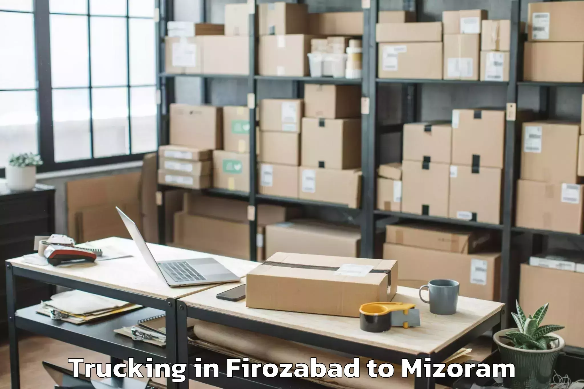 Leading Firozabad to Tlabung Trucking Provider